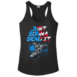 Just Gonna Send It Motocross Dirt Bike Ladies PosiCharge Competitor Racerback Tank