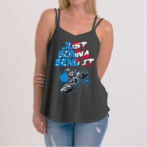 Just Gonna Send It Motocross Dirt Bike Women's Strappy Tank