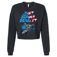 Just Gonna Send It Motocross Dirt Bike Cropped Pullover Crew