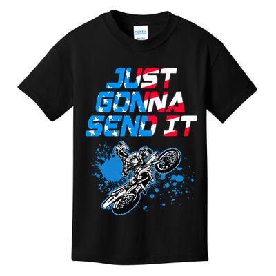 Just Gonna Send It Motocross Dirt Bike Kids T-Shirt