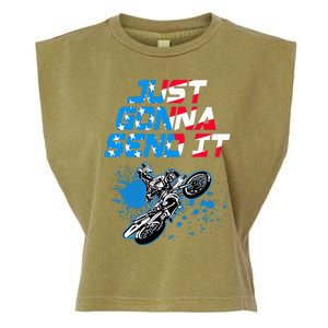 Just Gonna Send It Motocross Dirt Bike Garment-Dyed Women's Muscle Tee