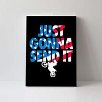 Just Gonna Send It American Flag Dirt Bike Motocross Canvas