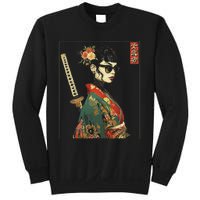 Japanese Gothic Samurai Art Woman With Katana Sword Sweatshirt