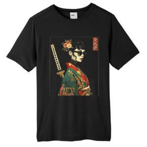 Japanese Gothic Samurai Art Woman With Katana Sword Tall Fusion ChromaSoft Performance T-Shirt