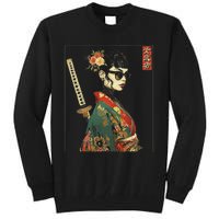 Japanese Gothic Samurai Art Woman With Katana Sword Tall Sweatshirt