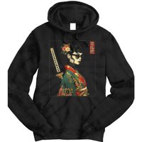 Japanese Gothic Samurai Art Woman With Katana Sword Tie Dye Hoodie