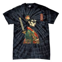 Japanese Gothic Samurai Art Woman With Katana Sword Tie-Dye T-Shirt