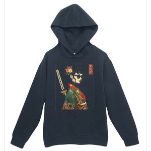 Japanese Gothic Samurai Art Woman With Katana Sword Urban Pullover Hoodie