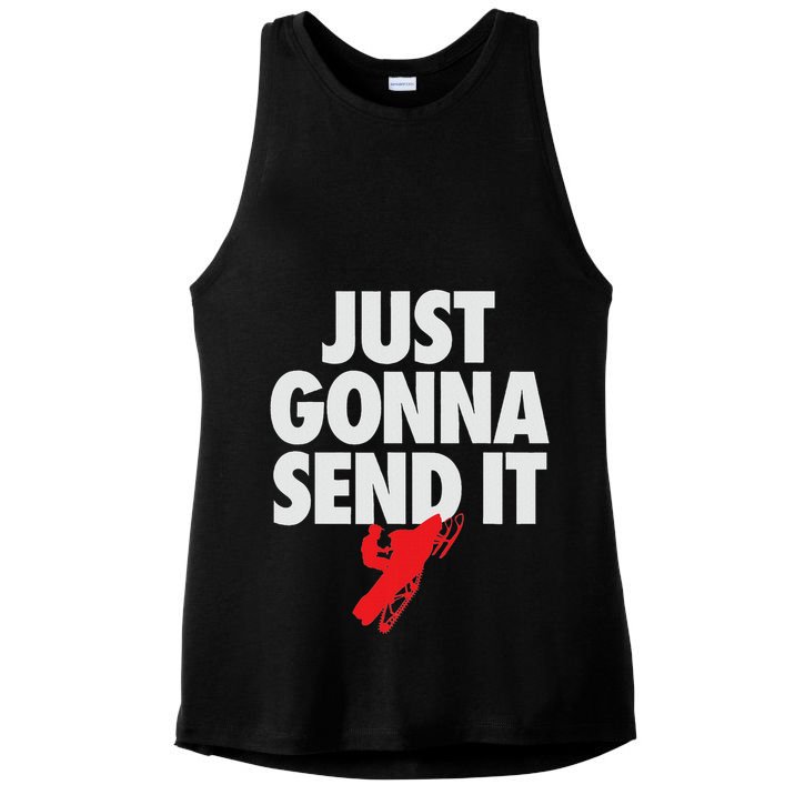 Just Gonna Send It Snowmobile Ladies PosiCharge Tri-Blend Wicking Tank