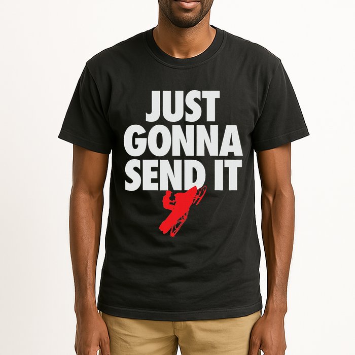 Just Gonna Send It Snowmobile Tall T-Shirt