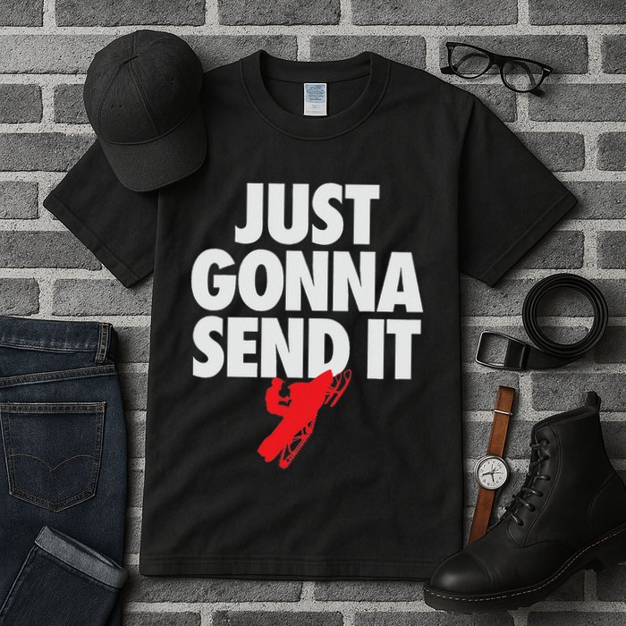 Just Gonna Send It Snowmobile Tall T-Shirt
