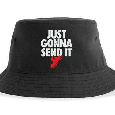 Just Gonna Send It Snowmobile Sustainable Bucket Hat