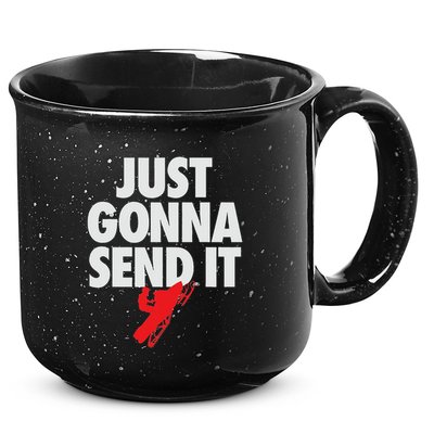 Just Gonna Send It Snowmobile 15oz Campfire Ceramic Mug