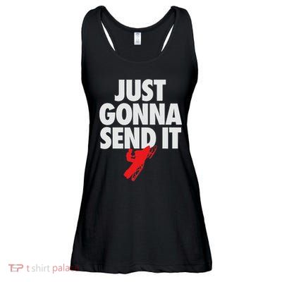 Just Gonna Send It Snowmobile Ladies Essential Flowy Tank