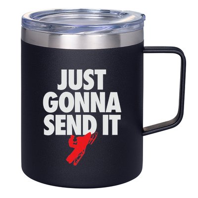 Just Gonna Send It Snowmobile 12oz Stainless Steel Coffee Mug