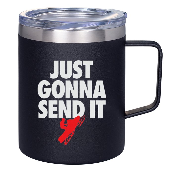 Just Gonna Send It Snowmobile 12oz Stainless Steel Coffee Mug