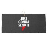 Just Gonna Send It Snowmobile Large Microfiber Waffle Golf Towel