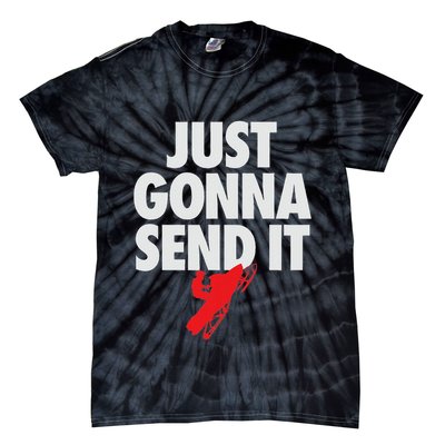 Just Gonna Send It Snowmobile Tie-Dye T-Shirt