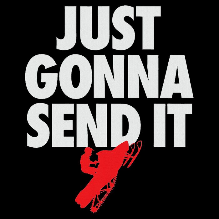 Just Gonna Send It Snowmobile Toddler T-Shirt