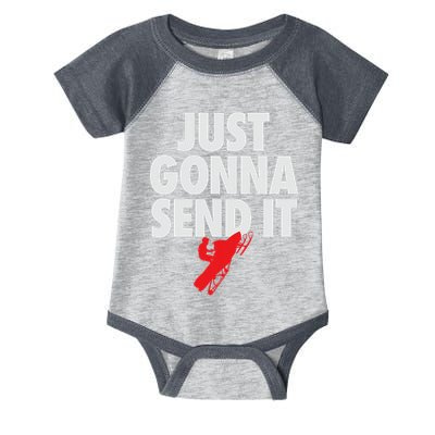 Just Gonna Send It Snowmobile Infant Baby Jersey Bodysuit