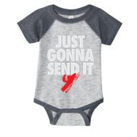 Just Gonna Send It Snowmobile Infant Baby Jersey Bodysuit