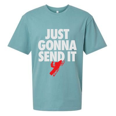 Just Gonna Send It Snowmobile Sueded Cloud Jersey T-Shirt