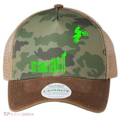 Just Gonna Send It Funny Motocross Dirt Bike Meme Biker Gift Legacy Tie Dye Trucker Hat