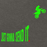 Just Gonna Send It Funny Motocross Dirt Bike Meme Biker Gift Cotton Canvas Backpack
