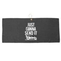 Just Gonna Send It Rc Car Racing Just Send It Quote Rc Meme Funny Gift Large Microfiber Waffle Golf Towel