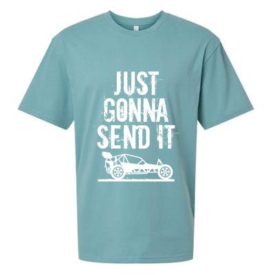 Just Gonna Send It Rc Car Racing Just Send It Quote Rc Meme Funny Gift Sueded Cloud Jersey T-Shirt