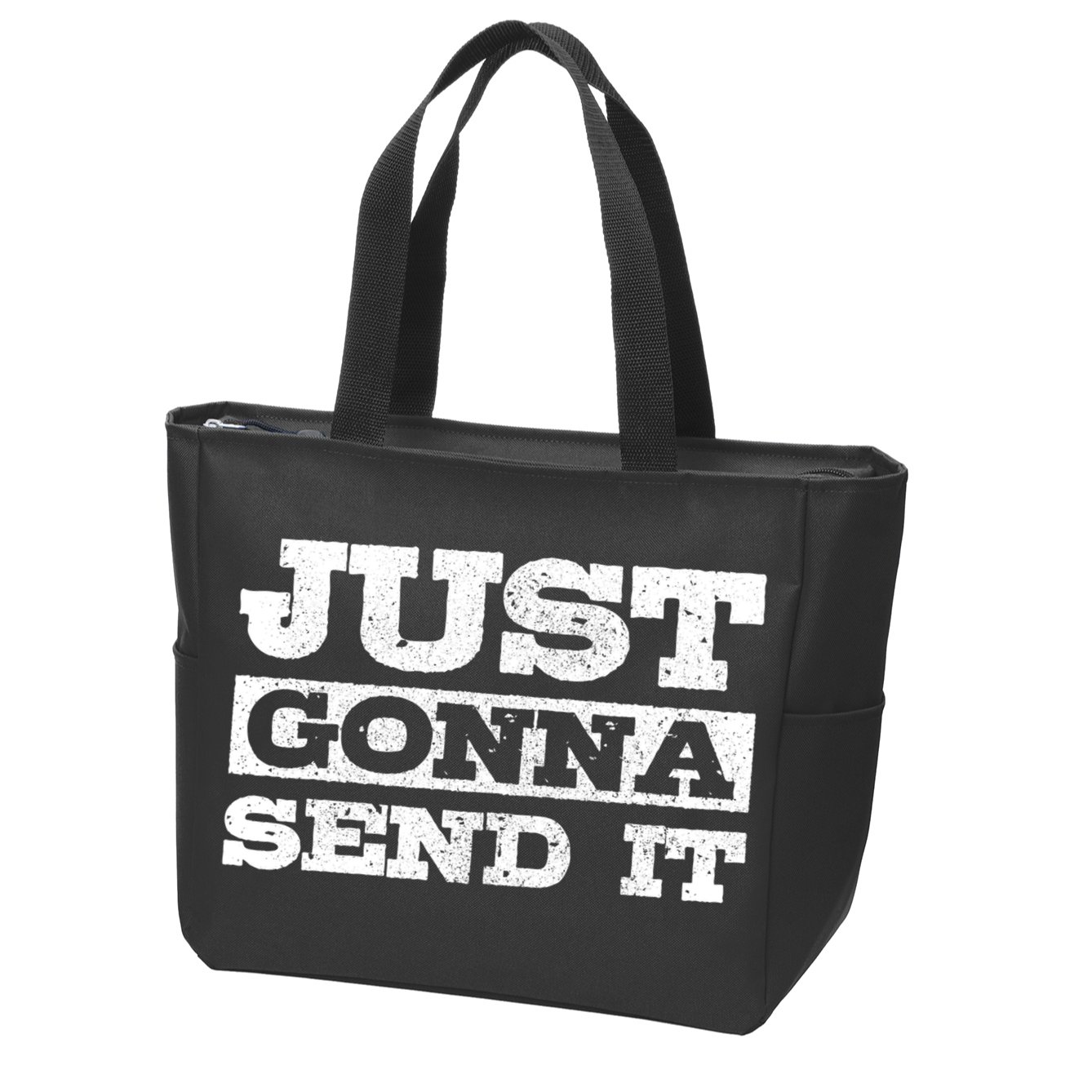 Just Gonna Send It Motocross Mountain Bike Ski Snowboard Bmx Gift Zip Tote Bag