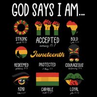 Juneteenth God Says I Am Celebrating Black Freedom 1865 V-Neck T-Shirt