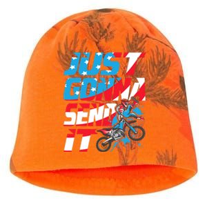 Just Gonna Send It Dirt Bike Mx Biker Rider Motocross Kati - Camo Knit Beanie