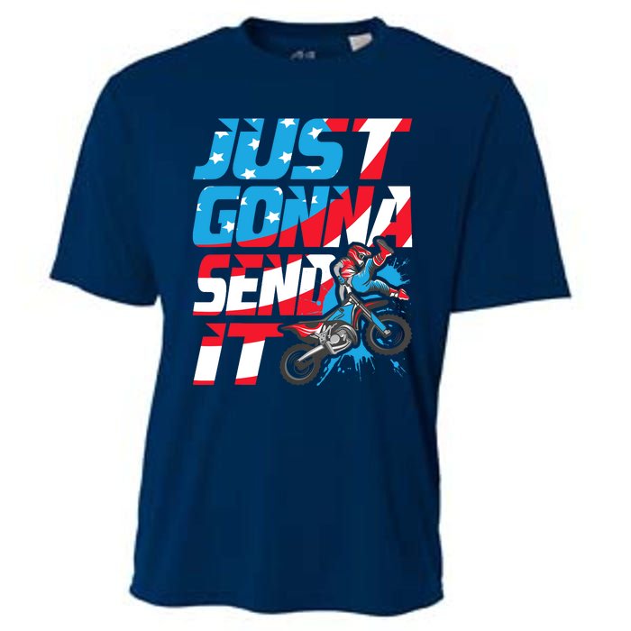 Just Gonna Send It Dirt Bike Mx Biker Rider Motocross Cooling Performance Crew T-Shirt