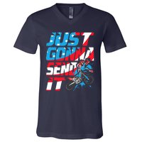 Just Gonna Send It Dirt Bike Mx Biker Rider Motocross V-Neck T-Shirt