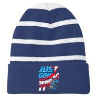 Just Gonna Send It Dirt Bike Mx Biker Rider Motocross Striped Beanie with Solid Band