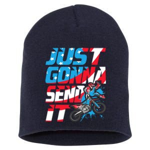 Just Gonna Send It Dirt Bike Mx Biker Rider Motocross Short Acrylic Beanie