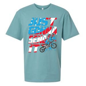 Just Gonna Send It Dirt Bike Mx Biker Rider Motocross Sueded Cloud Jersey T-Shirt