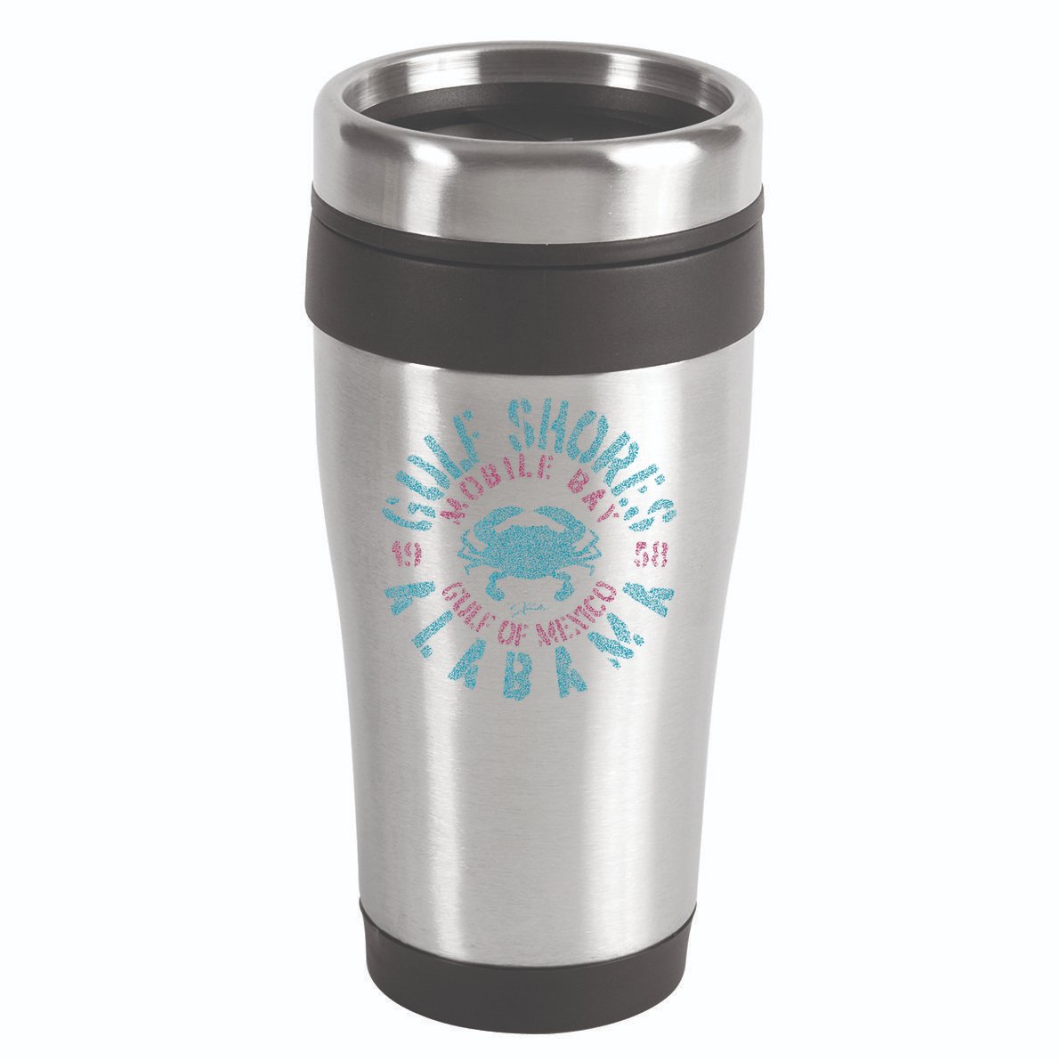 JCombs Gulf Shores AL With Blue Crab 16oz Travel Tumbler