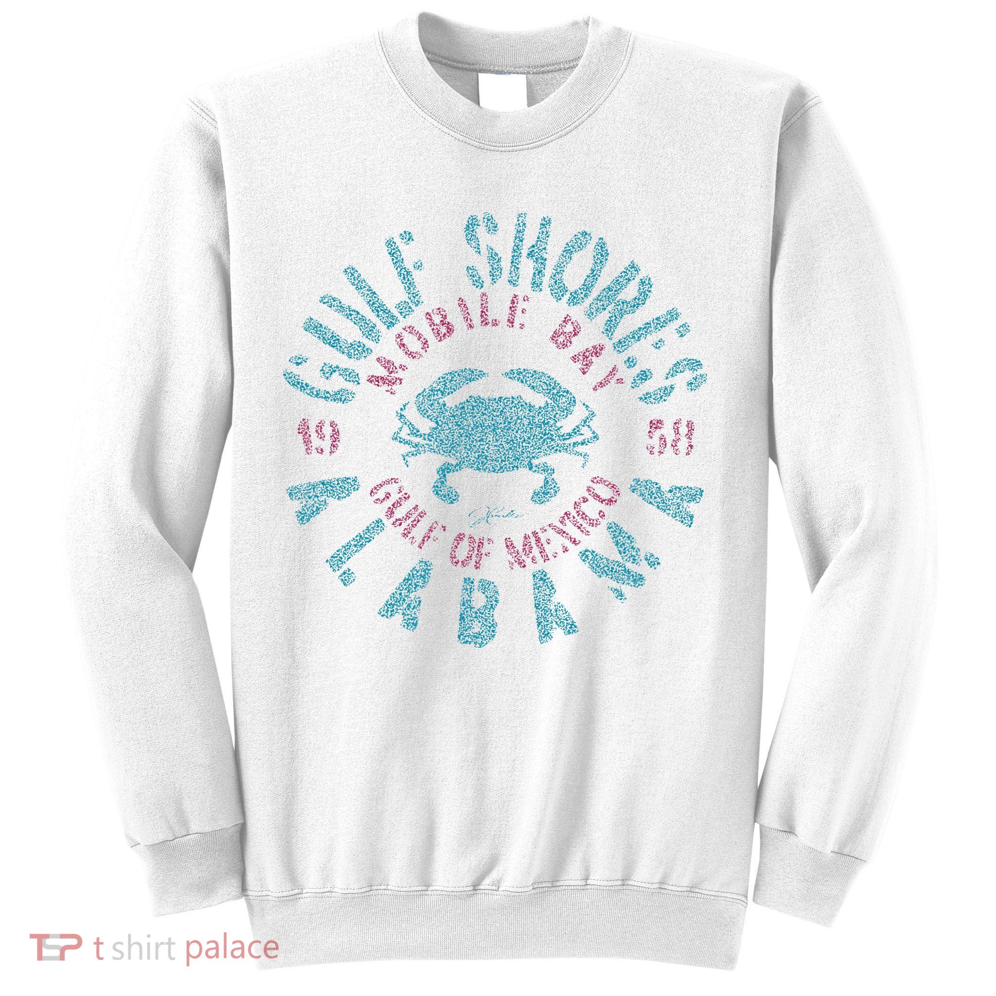 JCombs Gulf Shores AL With Blue Crab Sweatshirt