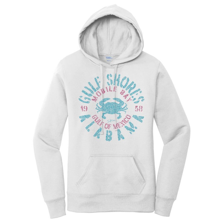 JCombs Gulf Shores AL With Blue Crab Women's Pullover Hoodie