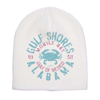 JCombs Gulf Shores AL With Blue Crab Short Acrylic Beanie
