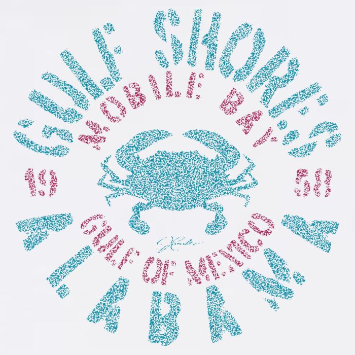 JCombs Gulf Shores AL With Blue Crab Short Acrylic Beanie