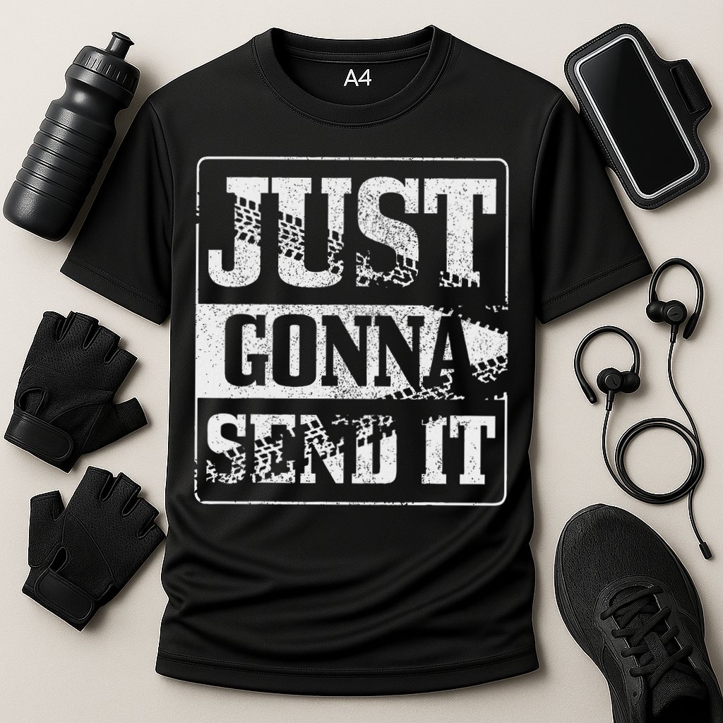 Just Gonna Send It Dirt Bike Mountain Bike Motocross Mtb Mx Cooling Performance Crew T-Shirt