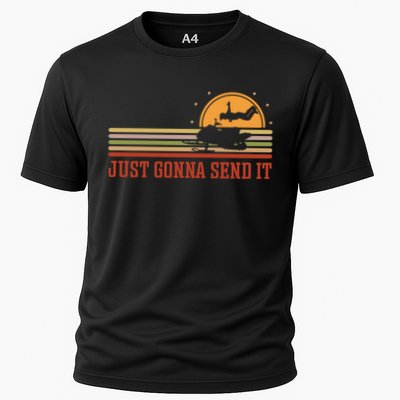 Just Gonna Send It For A Snowmobile Rider Snowmobile Meaningful Gift Performance Shirt
