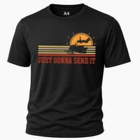 Just Gonna Send It For A Snowmobile Rider Snowmobile Meaningful Gift Cooling Performance Crew T-Shirt