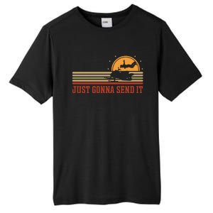 Just Gonna Send It For A Snowmobile Rider Snowmobile Meaningful Gift Tall Fusion ChromaSoft Performance T-Shirt