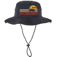 Just Gonna Send It For A Snowmobile Rider Snowmobile Meaningful Gift Bucket Hat