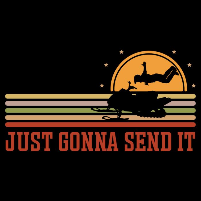 Just Gonna Send It For A Snowmobile Rider Snowmobile Meaningful Gift Bucket Hat