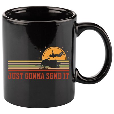Just Gonna Send It For A Snowmobile Rider Snowmobile Meaningful Gift 11oz C Handle Ceramic Mug